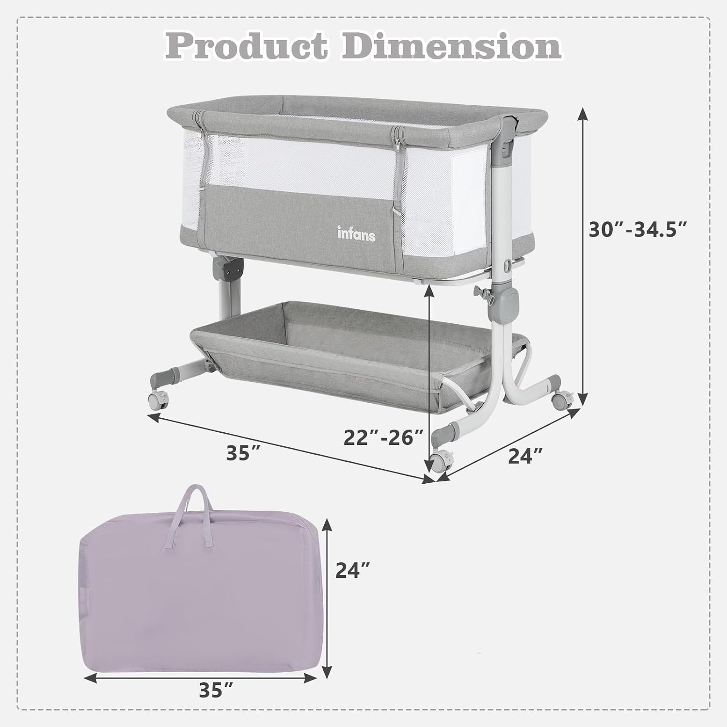 Thumbnail 6 de INFANS Baby Bassinet 3-in-1