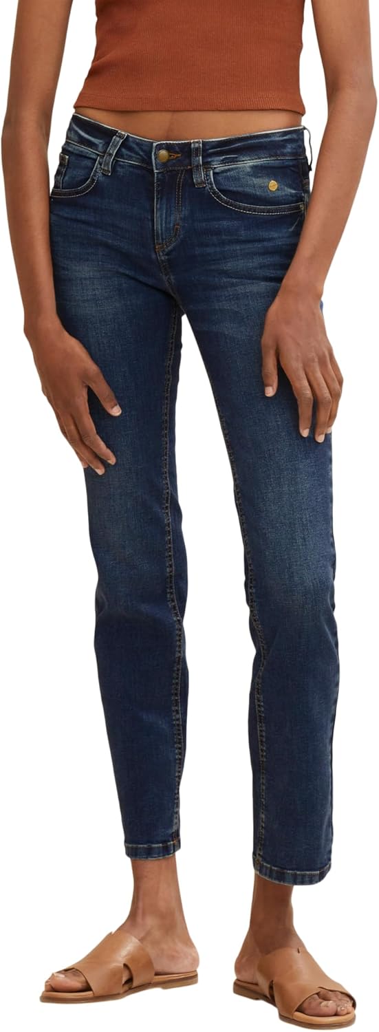 Detalle de TOM TAILOR Damen Alexa Straight Jeans im Five-Pocket-Style