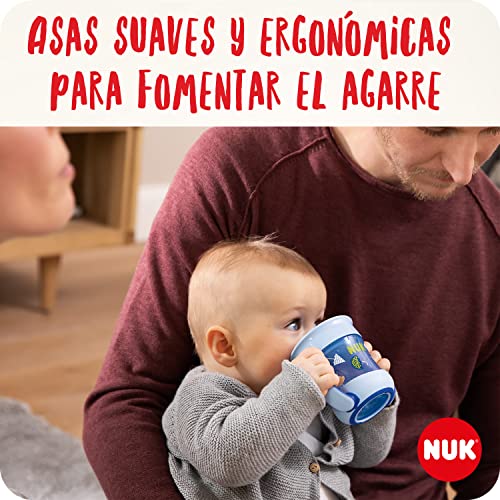 Detalle de NUK Mini Magic Cup: taza para sorber 360° sin derrames, +6 meses, 160 ml en turquesa