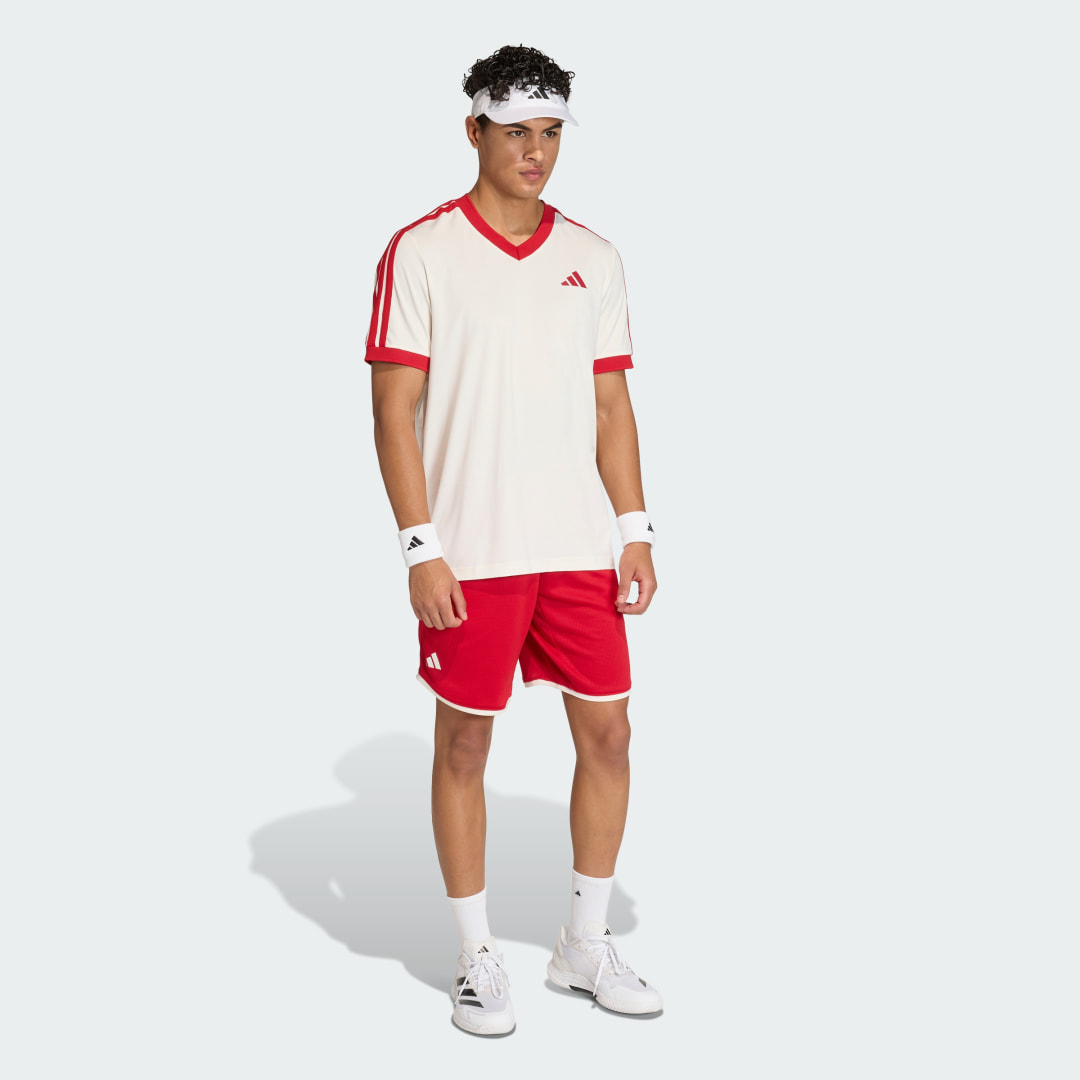 Detalle de Pantalón corto Tennis Classics de Adidas—rojo, para juego y ocio