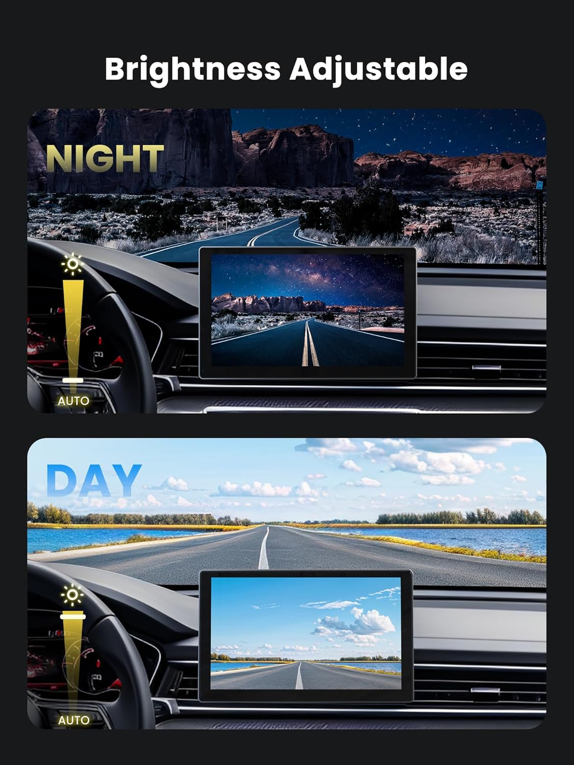 Thumbnail 4 de 9-Inch Wireless CarPlay Screen with 4K Front Camera and 1080p Rear Camera