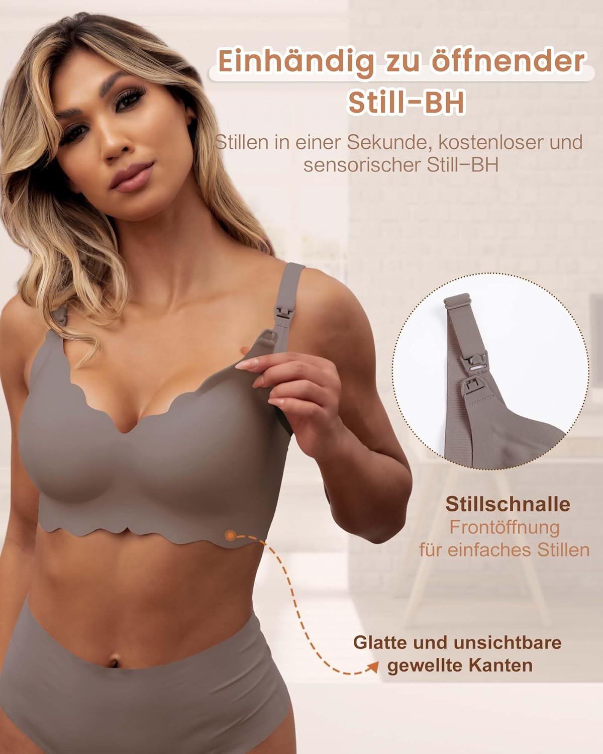 Thumbnail 1 de As Fairy Still-BH zum Stillen (kabellos, nahtlos) – Ultra-Komfort Schwangerschafts-Schlaf-Bralette