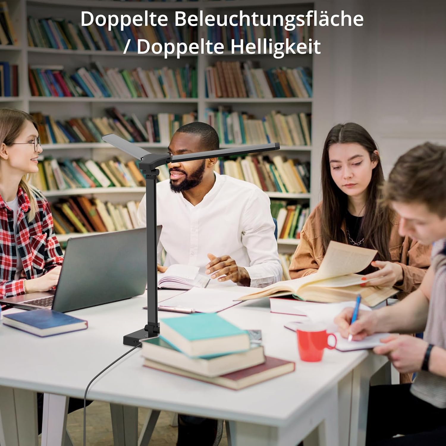 Thumbnail 6 de iVict Zweikopf Schreibtischlampe mit Touch Steuerung