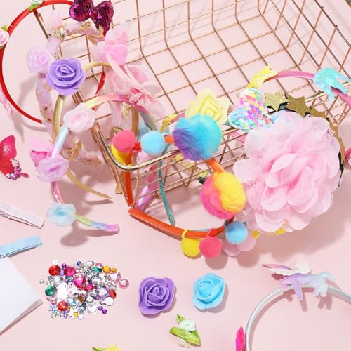 Thumbnail 7 de GSrenyu 12 Headband Making Kit for Girls – Creative DIY Craft Gift for 4–9 Year Olds