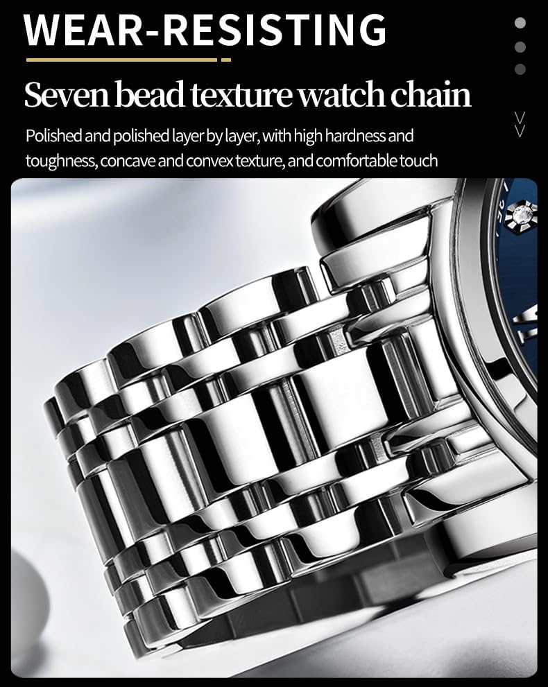 Thumbnail 4 de OLEVS Men Diamond Business Watch