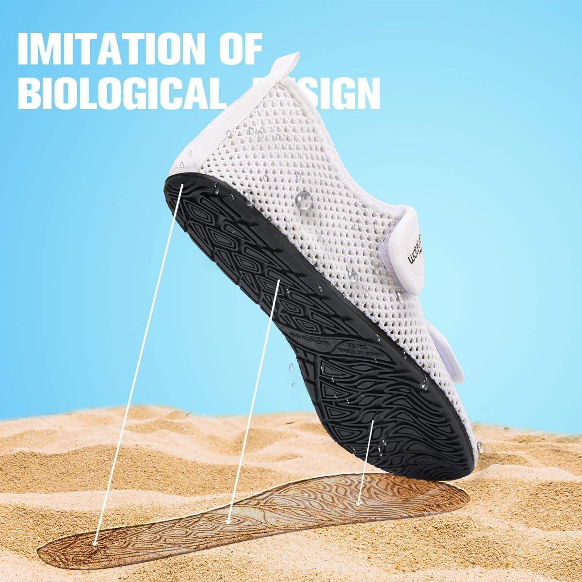 Thumbnail 2 de WateLves Chaussures d’eau antidérapantes à séchage rapide pour surf, piscine et plage (unisexe)