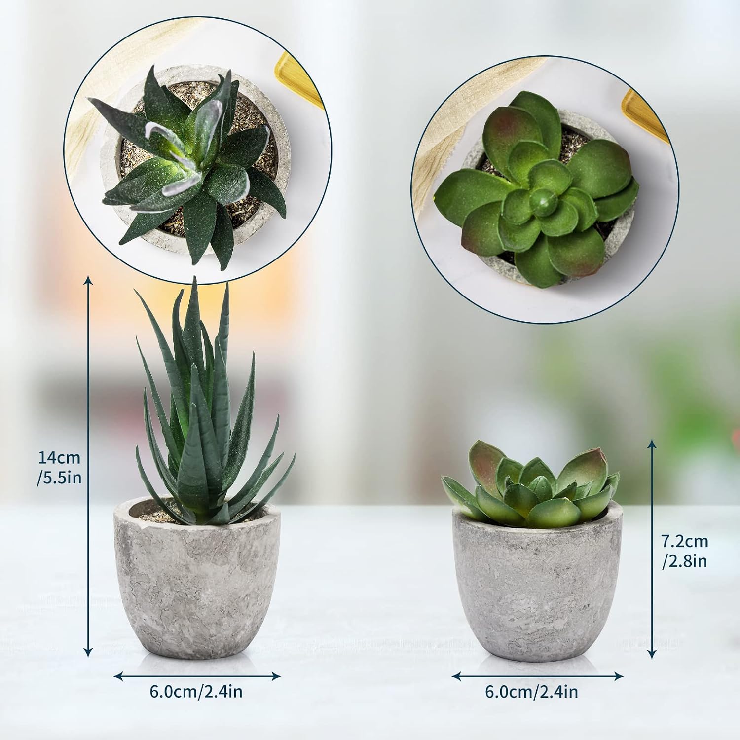 Thumbnail 2 de Elecoutek Artificial Plant Set, 4 pots