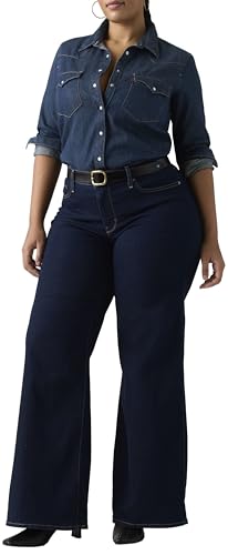 Thumbnail 7 de Levi's 318 Shaping Wide Leg Jeans Femme, Darkest Sky – 27W/30L