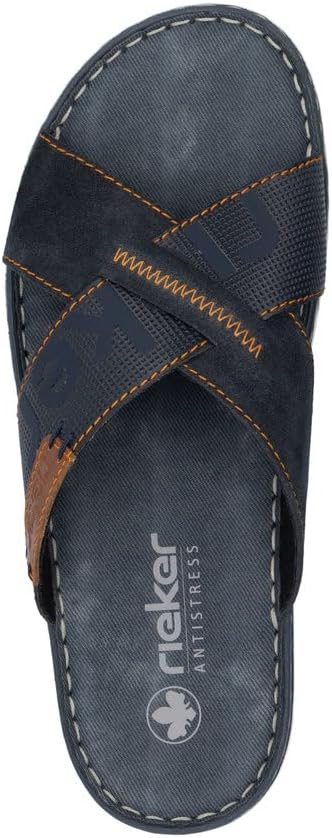 Detalle de Rieker Herren Pantoletten 21098 – bequeme Slipper mit normaler Weite (G)