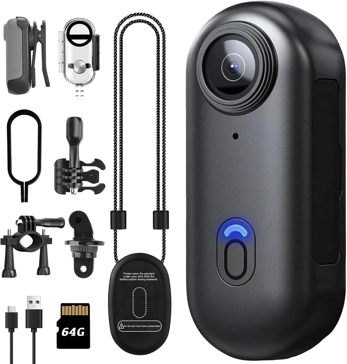 Thumbnail 6 de ABSAMAYS 1080P Mini Thumb Action Camera – wearable POV camera for cycling, biking, work & travel