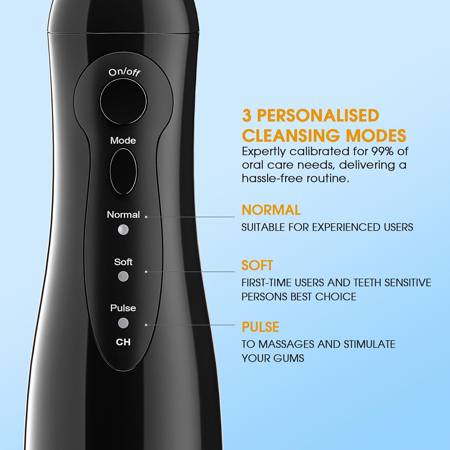 Detalle de Hangsun Water Flosser 300ml cordless oral irrigator