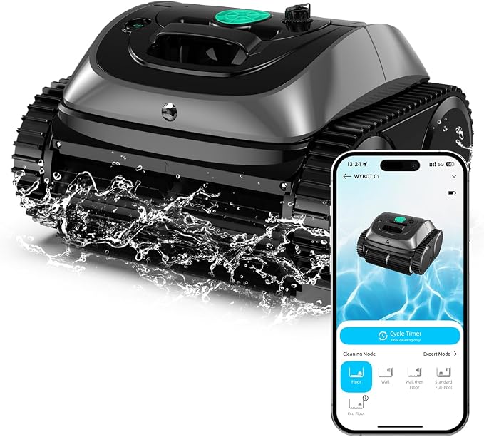 Detalle de WYBOT C1 Robot Limpiafondos Piscina 🏊♂️ Limpieza Automática y Rápida