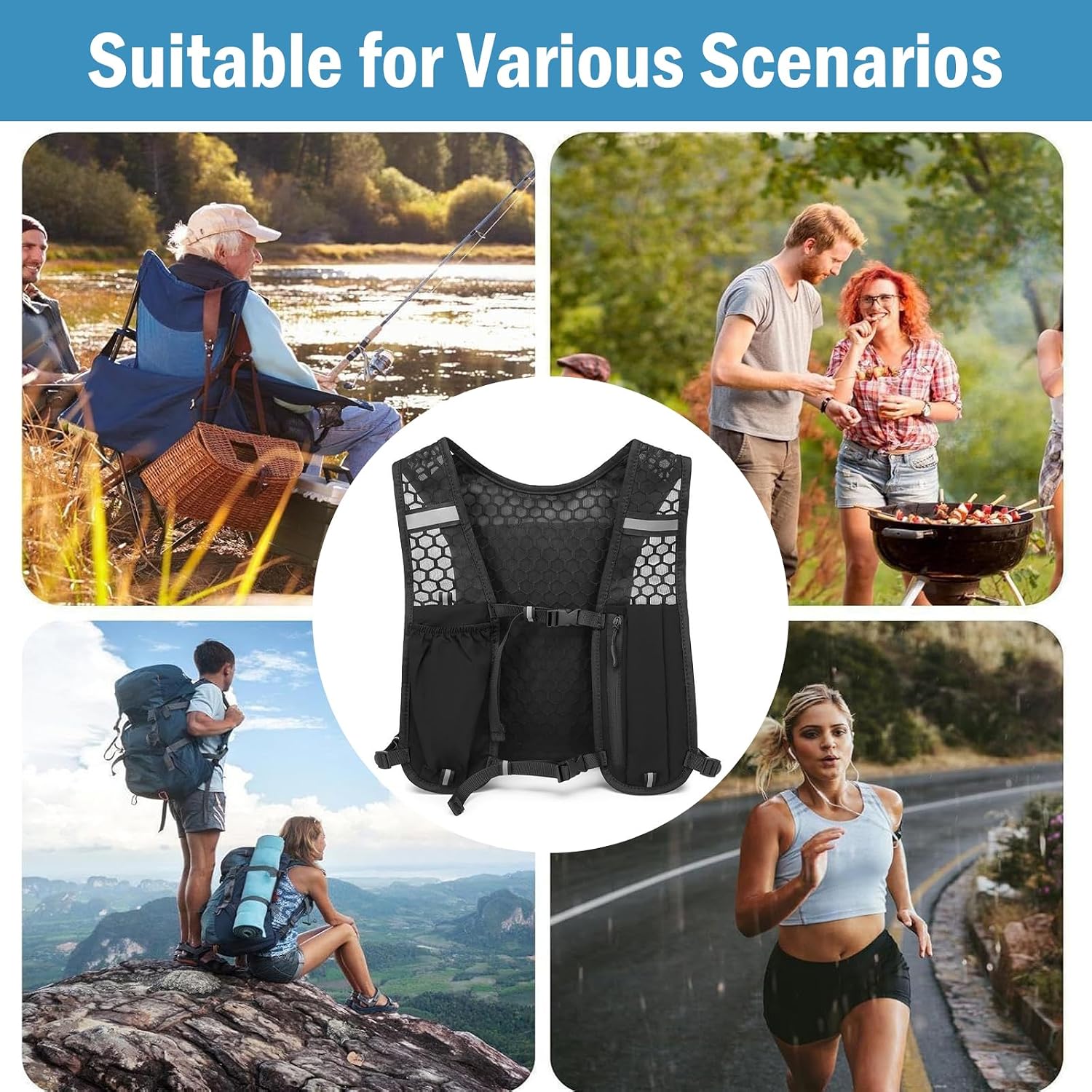 Detalle de Lightweight Running Hydration Vest 1L