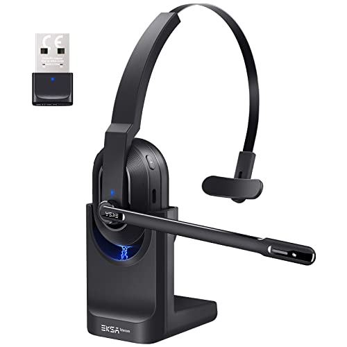 EKSA H5 auriculares BT para PC con micrófono, dongle USB y cancelación de ruido