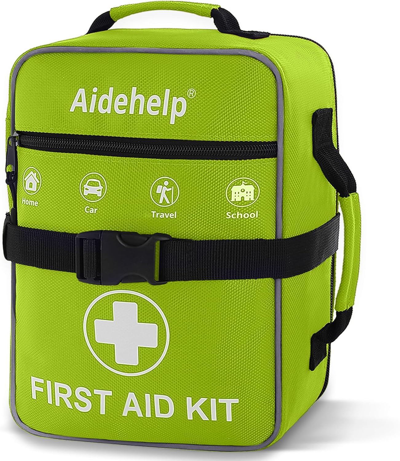Detalle de 520 Pieces Premium First Aid Kit — Large Emergency Medical Kit for Home, Car, Travel, and Outdoors (Green)