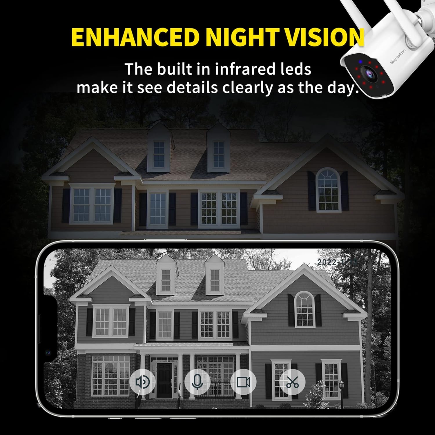 Thumbnail 2 de Septekon P30i 2K Outdoor Security Camera