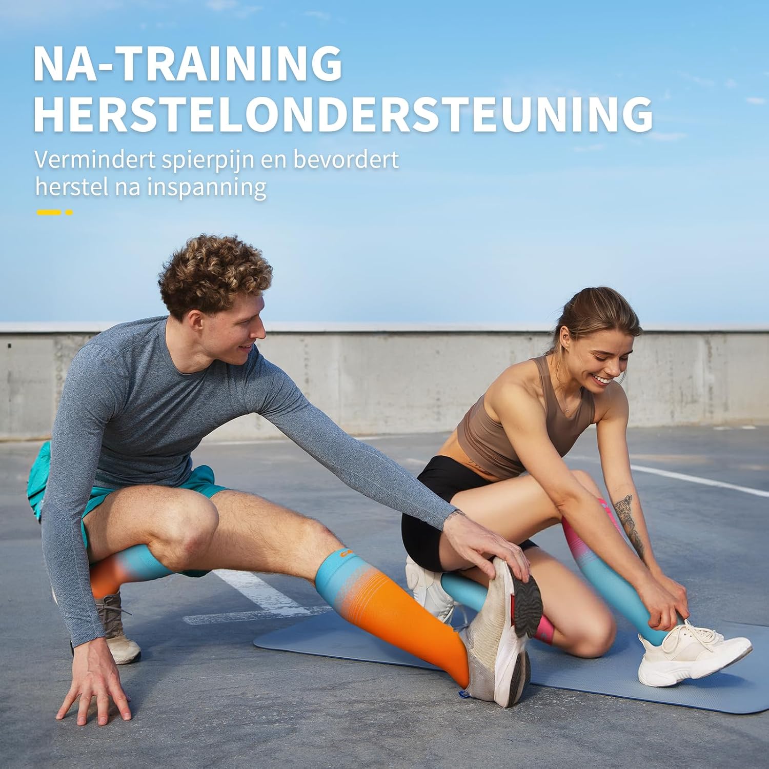 Detalle 2 de CAMBIVO compressiekousen, 3 paar kniekousen van 15-20 mmHg