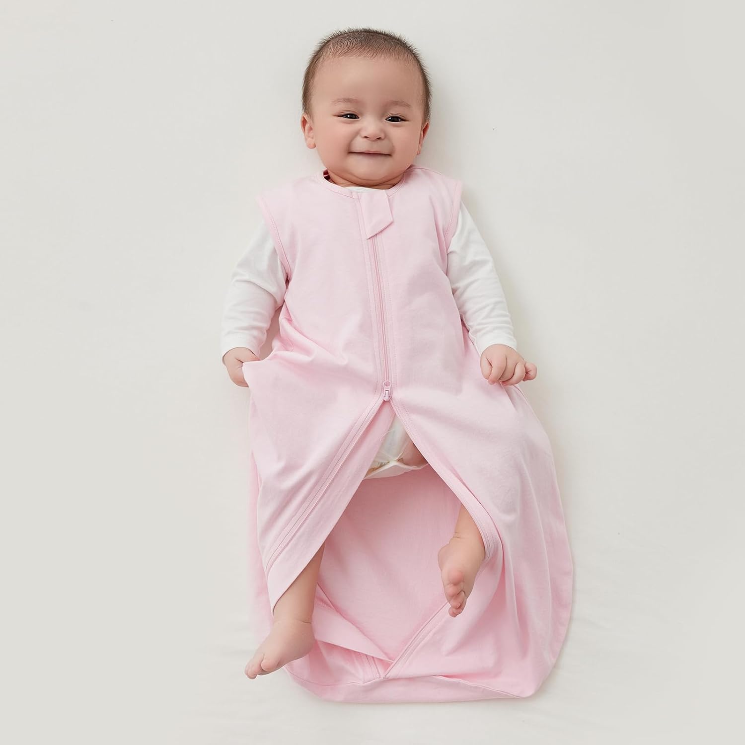 Thumbnail 4 de Duomiaomiao Baby Sleeping Bag 0.5 TOG Summer Sleep Sack (100% Cotton) – Pink, 18–36 Months