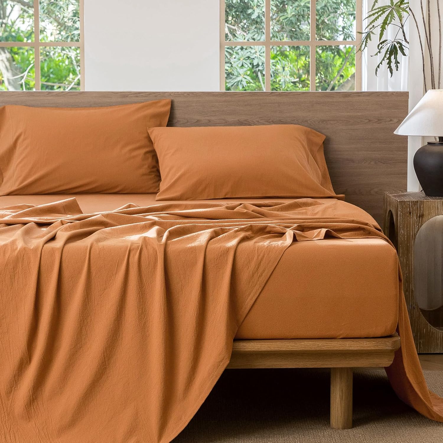 Thumbnail 5 de MooMee Bedding Sheet Set California King, 100% Cotton