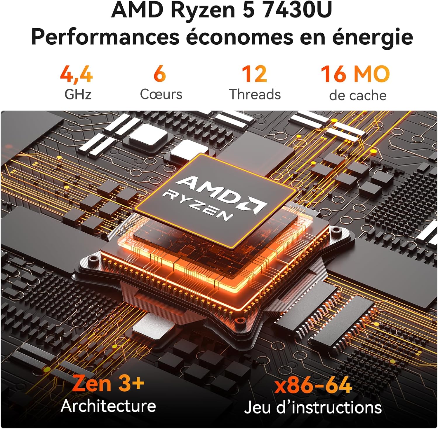 Thumbnail 3 de GEEKOM A5Pro Mini PC : Puissance polyvalente dans un format compact avec Ryzen 5 7430U et 16 Go RAM