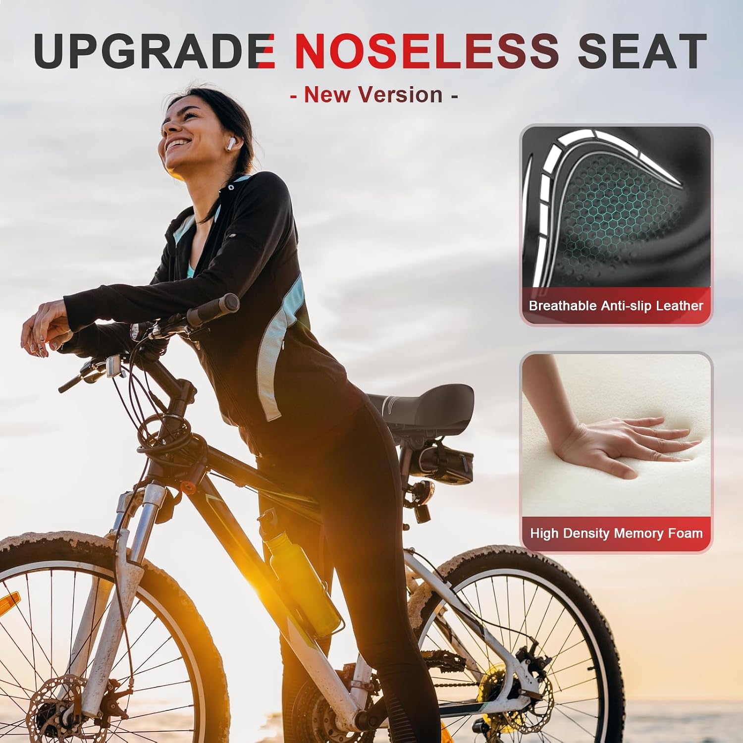 Detalle 2 de Bluewind Bike Seat with Microfiber Leather