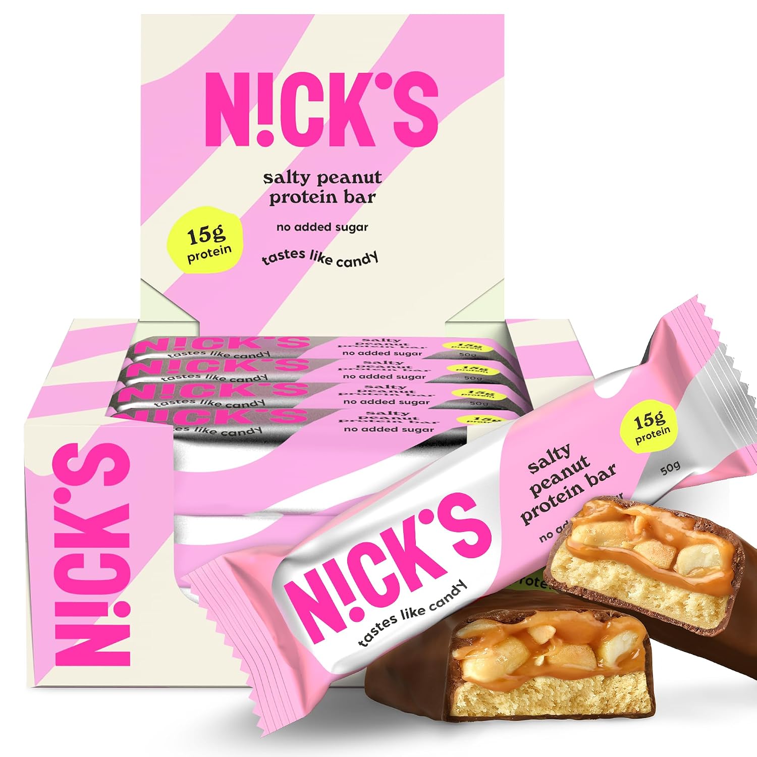 NICKS Protein Riegel Erdnuss Karamell 50 g