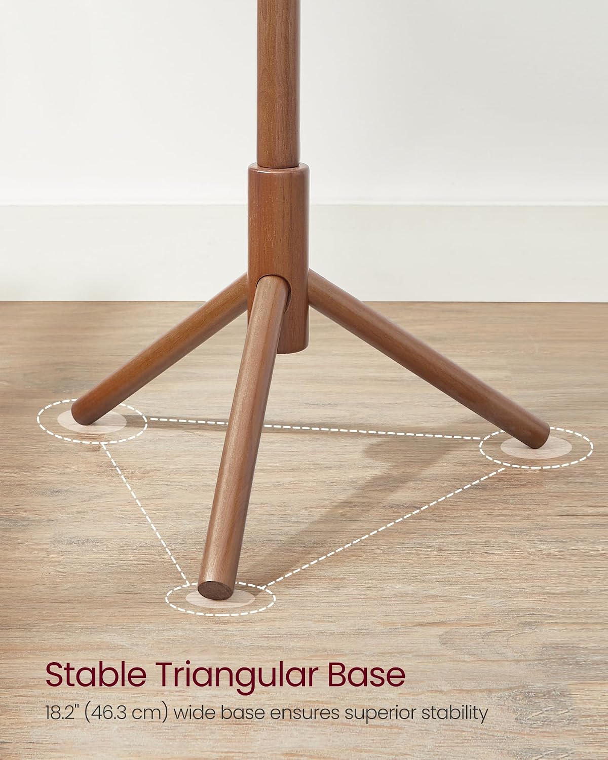 Detalle 2 de VASAGLE Coat Rack, Solid Wood