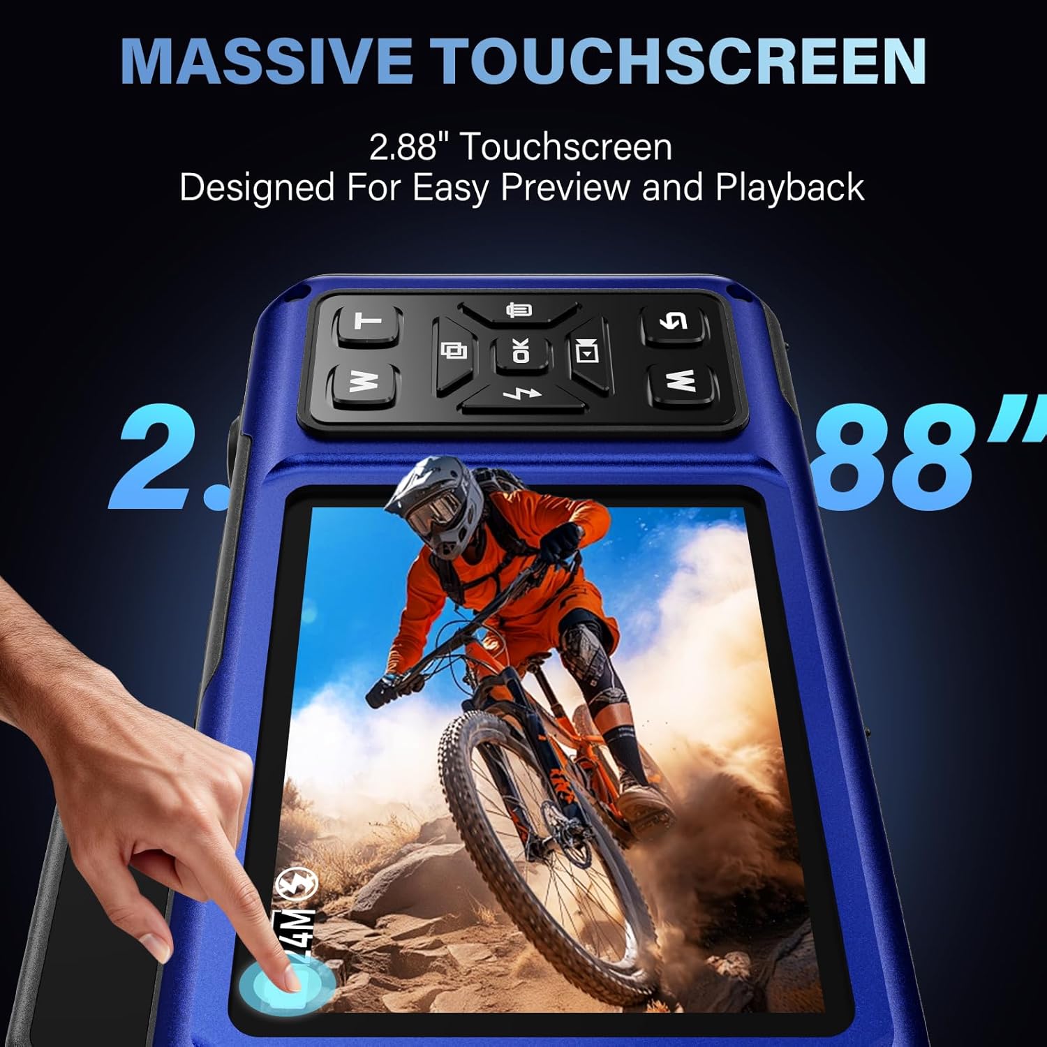 Thumbnail 4 de Maxmango V08 Pro Unterwasserkamera – 8K, 90MP, 49FT/15m Tiefe, Dual-Screen, WiFi, 1800mAh