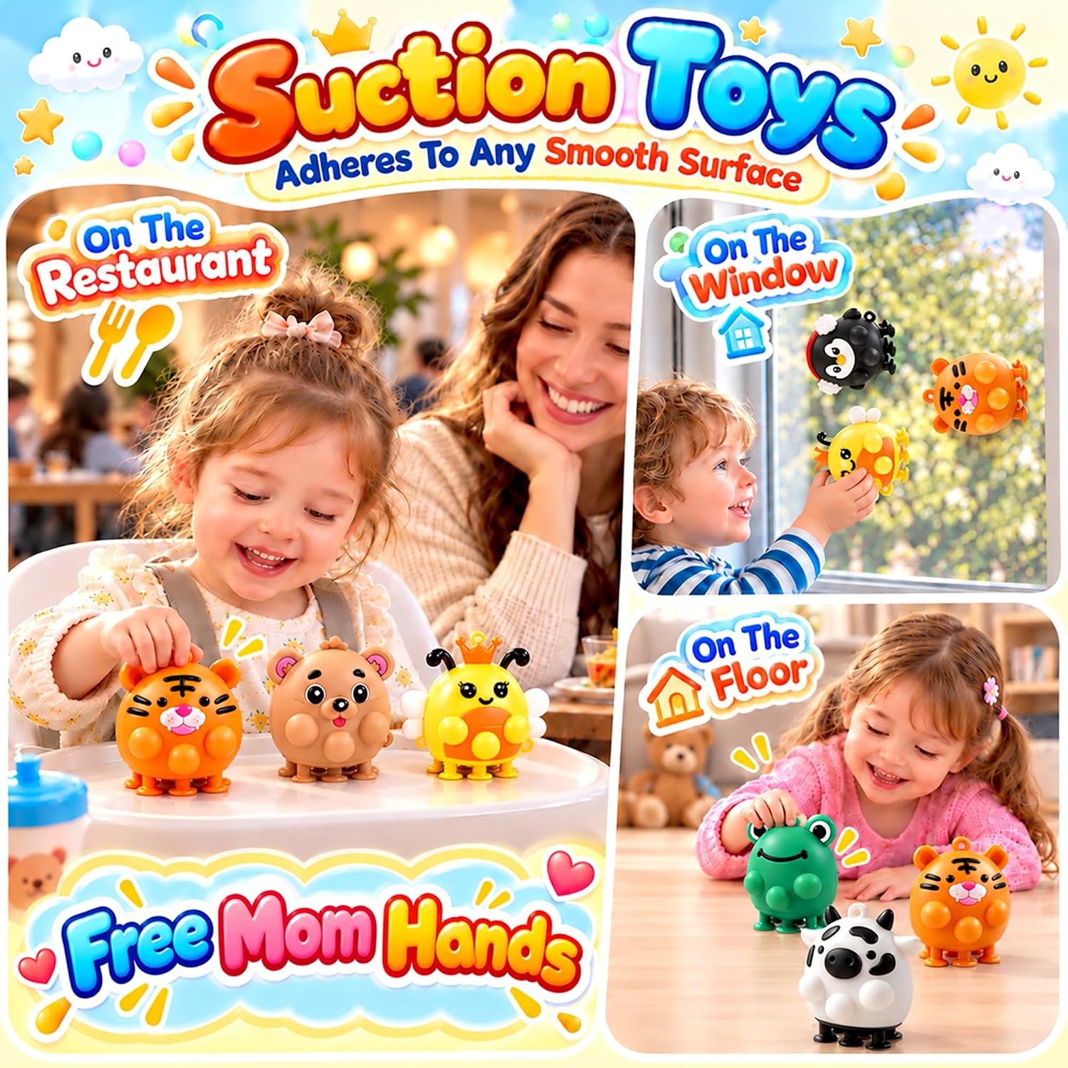 Thumbnail 4 de ChildFun Animal Suction Popper Sensory Toys, 6-Piece Silicone Set