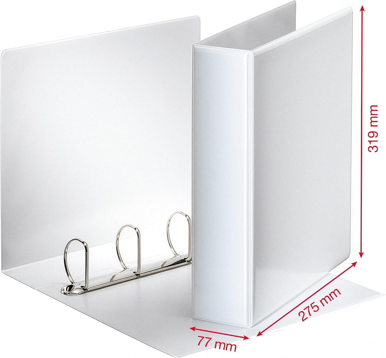 Detalle de Esselte Essentials 49705 : Classeur à anneaux personnalisable, A4, 4 anneaux (50 mm) – blanc