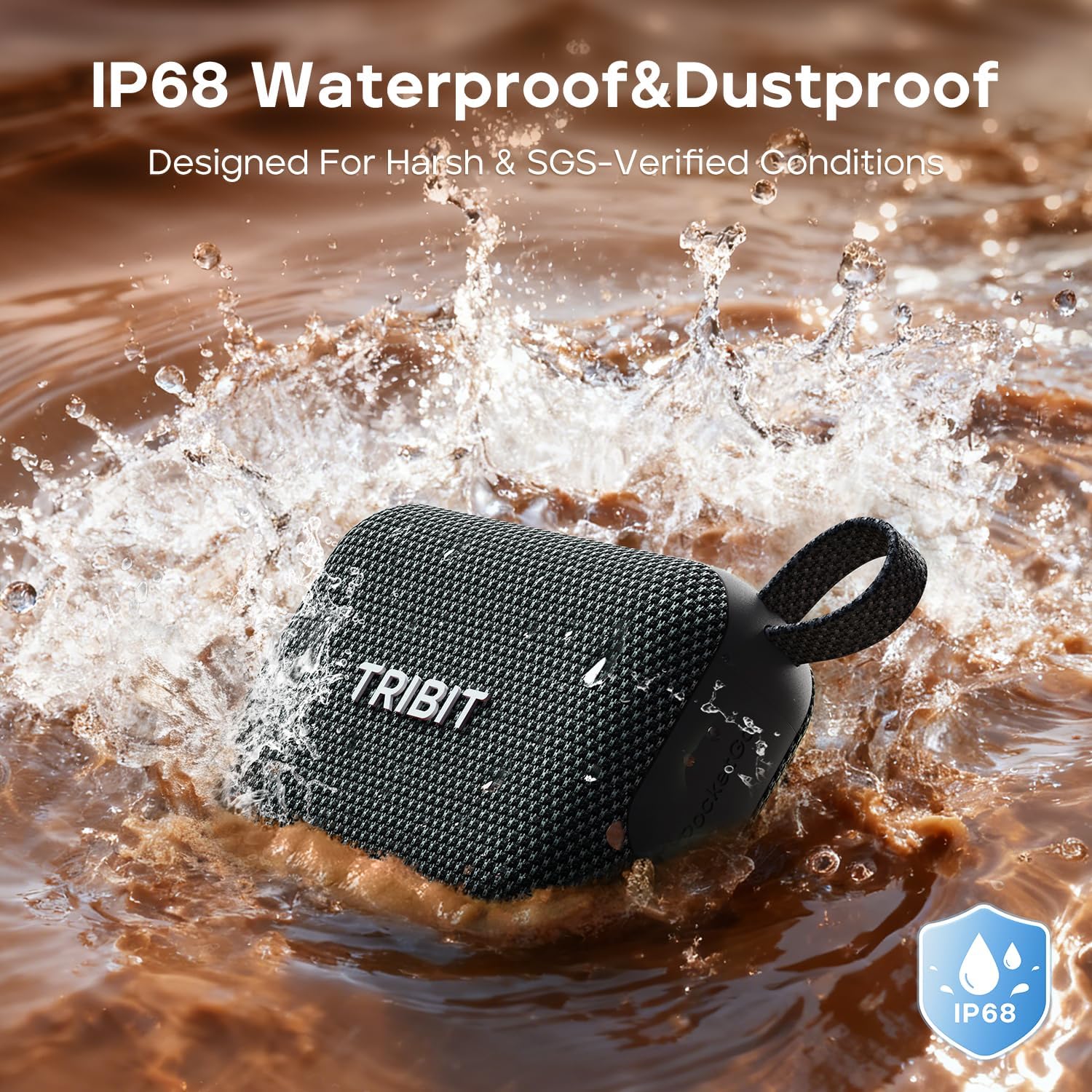 Thumbnail 2 de Tribit PocketGo Portable Wireless Bluetooth Speaker with 7W Stereo Sound, IP68 Protection and 20H Playtime
