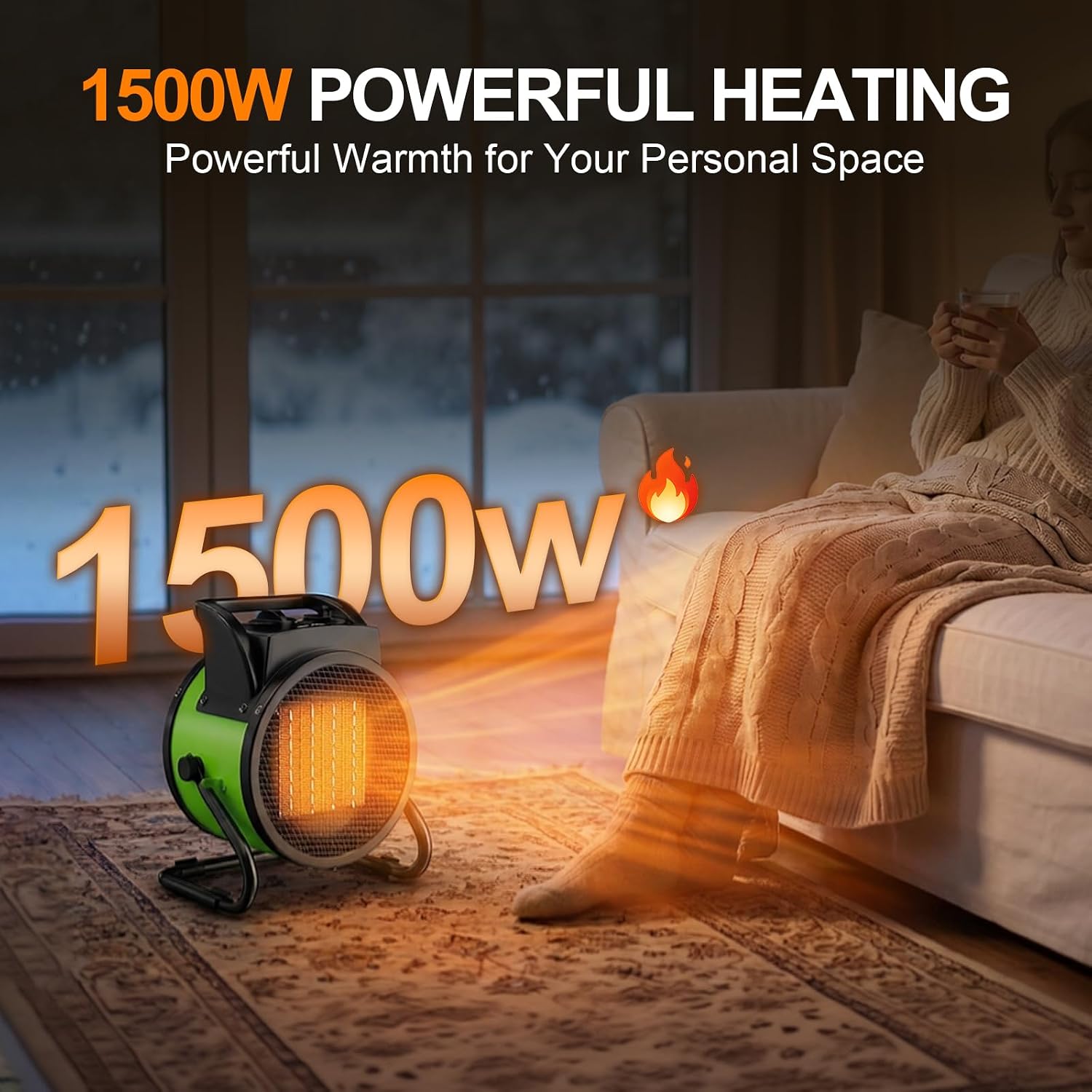 Detalle 2 de Gardtech Ceramic Heater, 1200W ⚡