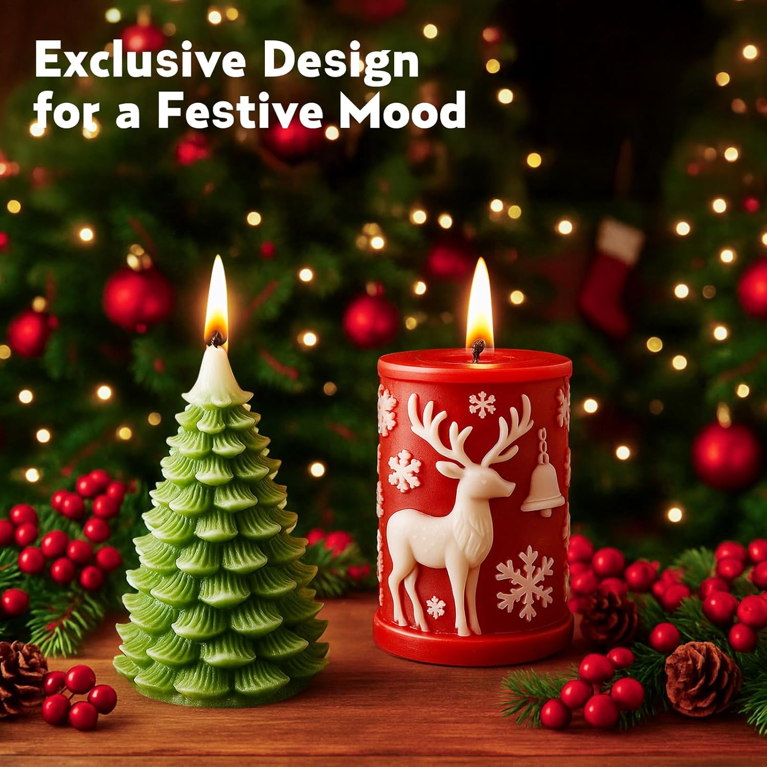 Thumbnail 6 de Moule à bougie Noël 2 pcs ⚙️