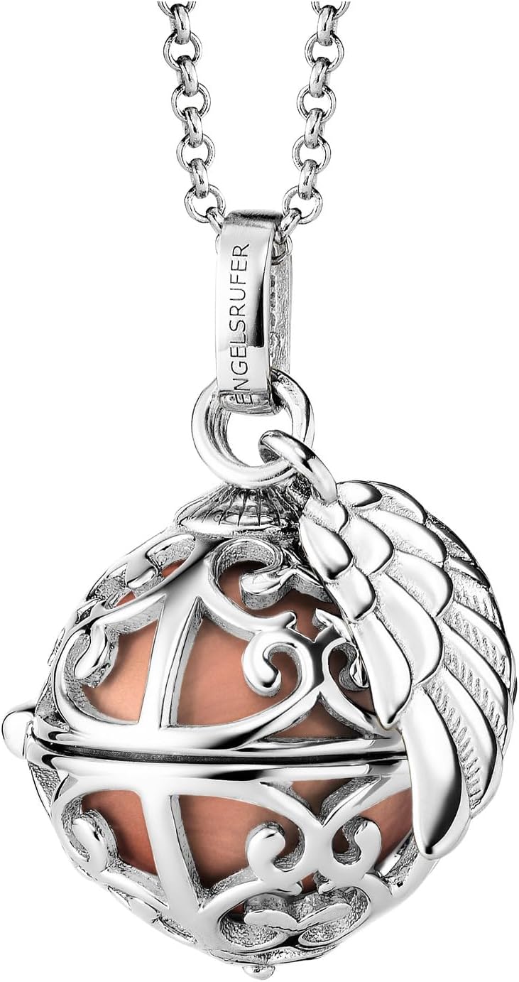 Detalle de Engelsrufer Damen Anhänger für Halskette mit Flügel aus Sterling Silber – mit austauschbarer Klangkugel