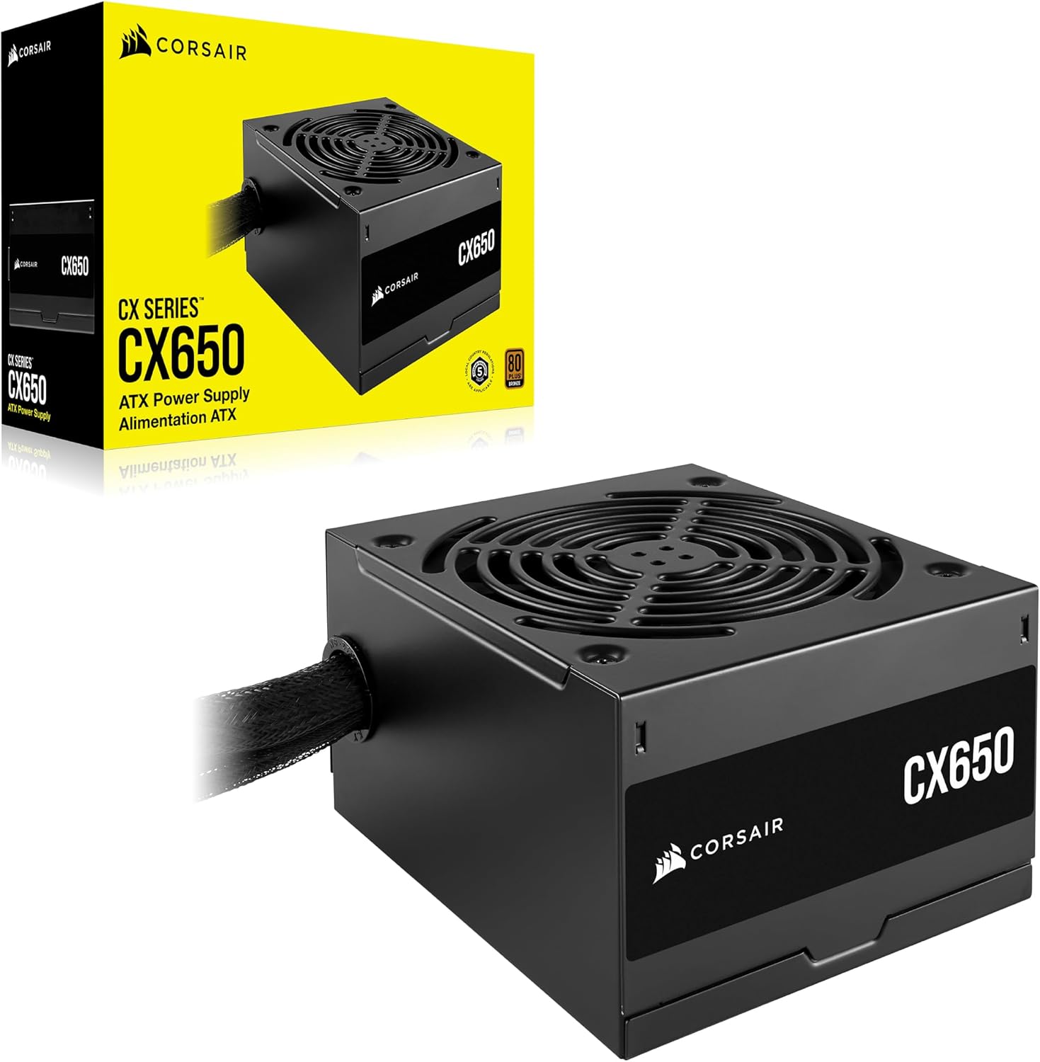 Thumbnail 6 de Corsair CX650 650W 80 Plus Bronze Non-Modular Power Supply (UK)