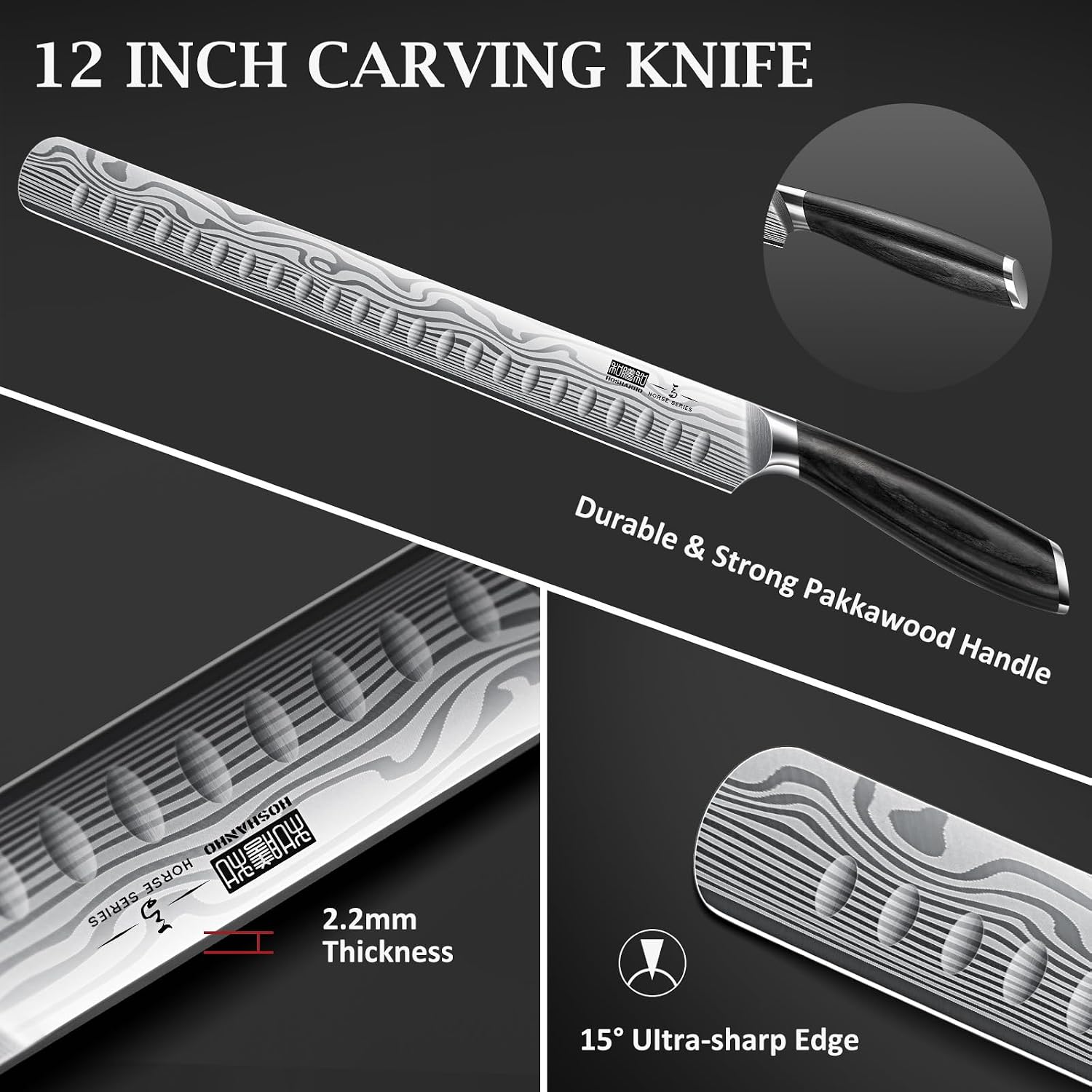 Detalle de HOSHANHO carving knife, 12-inch blade
