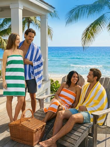 Thumbnail 6 de Utopia Towels Cabana Beach Towels 76x152cm (4 Pack) – Cotton Striped