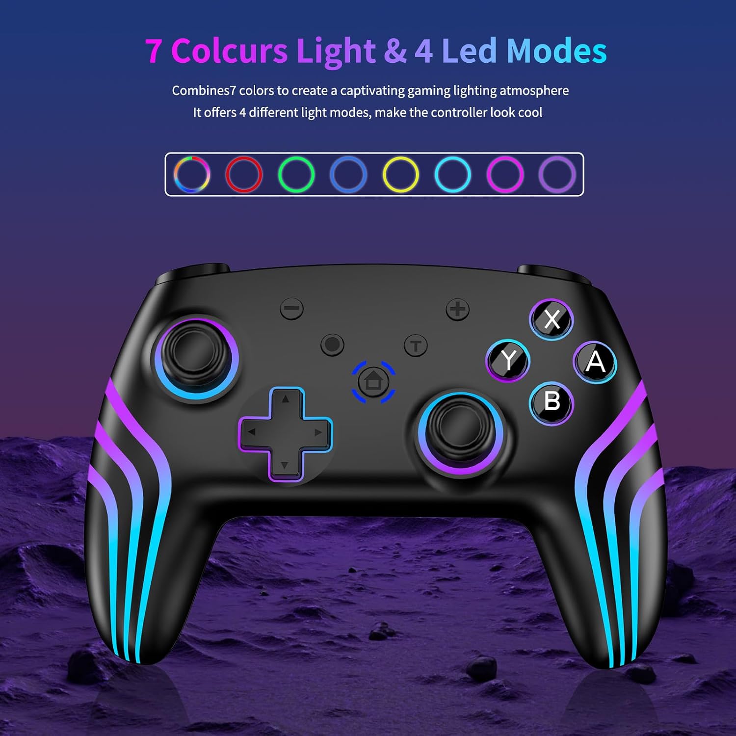 Detalle 2 de Riscvma 2pcs Wireless Controller for Switch