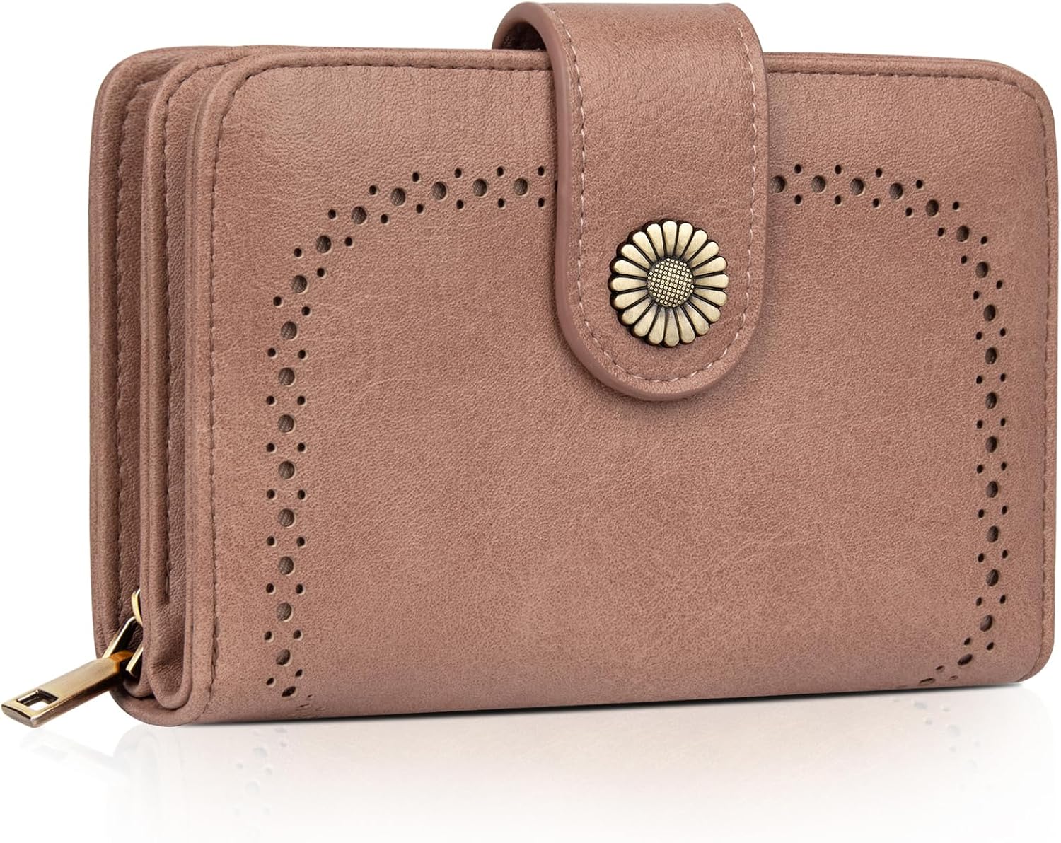 Thumbnail 6 de TEUEN Damen-Geldbörse mit RFID-Blockierung, Vintage-Design und großer Kapazität