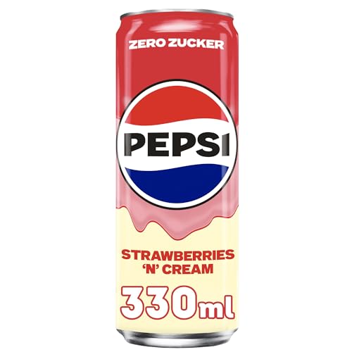 Detalle 1 de Pepsi Zero Zucker Strawberry 'n' Cream in der Dose – 24 x 0,33 l