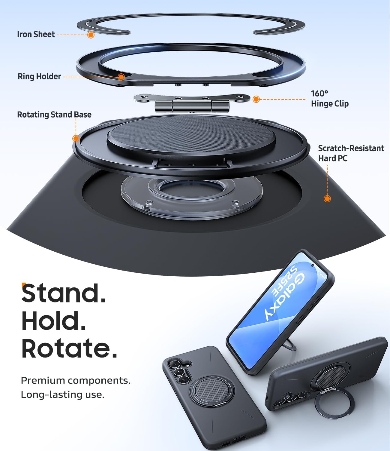 Thumbnail 6 de AOUIA S25 FE Case with 360° Kickstand