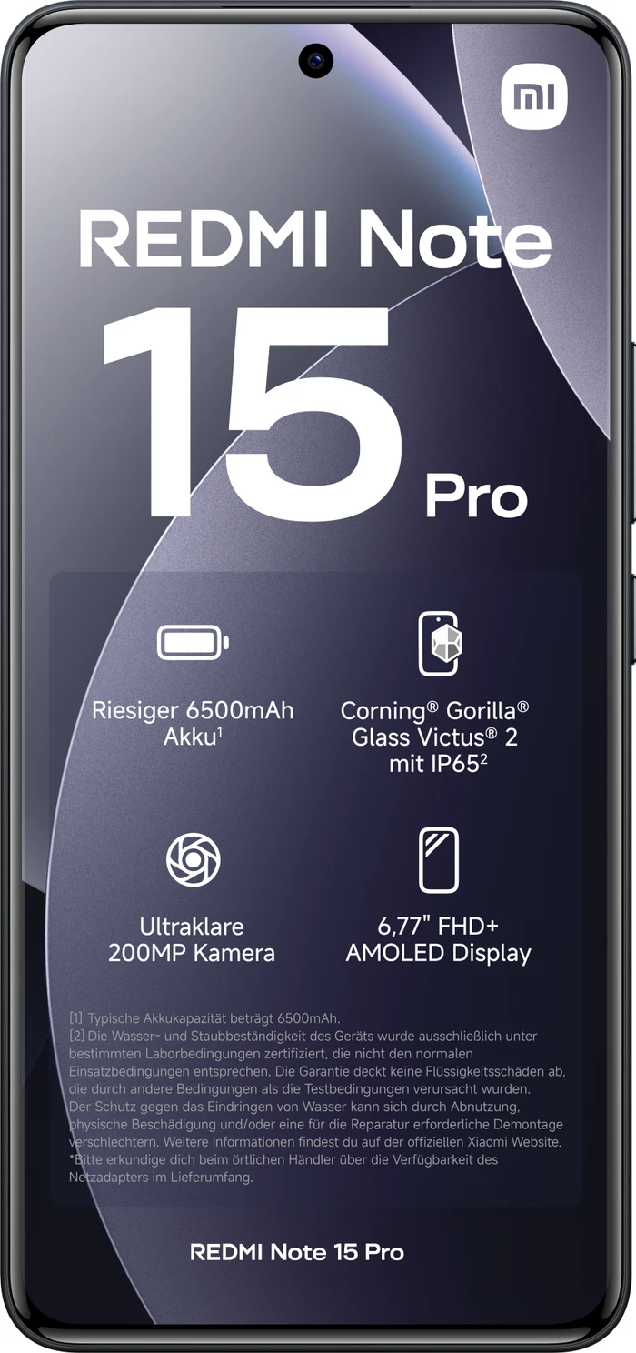 Thumbnail 8 de Xiaomi Redmi Note 15 Pro (256GB) Schwarz 4G – mit großem Akku und scharfen Kamerabildern