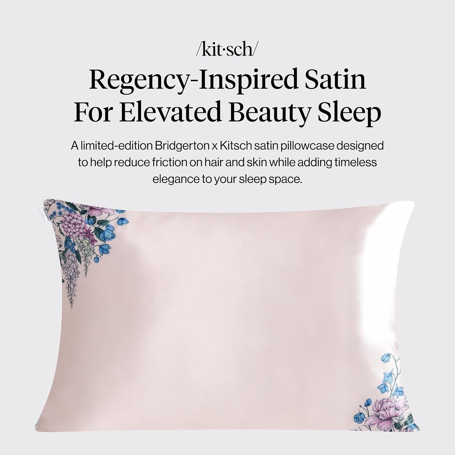 Detalle 2 de Bridgerton x Kitsch Satin Pillowcase 19x26