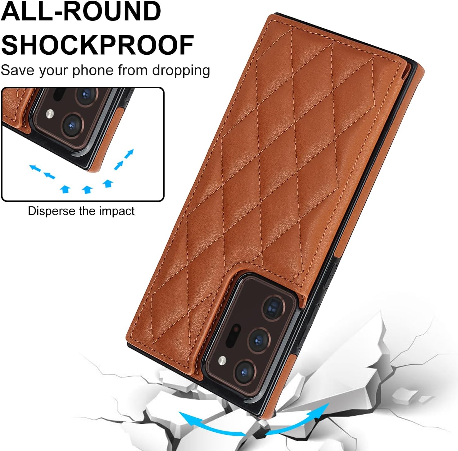 Thumbnail 6 de Asuwish Wallet Phone Case for Samsung Galaxy Note 20 Ultra 5G with RFID Protection & Tempered Glass Screen Protector