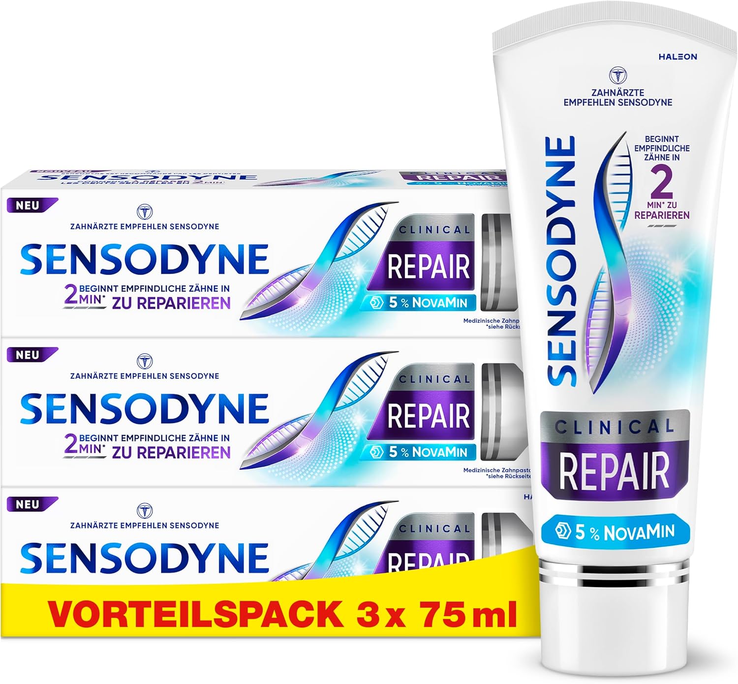 Sensodyne Clinical Repair Zahnpasta 3×75 ml 🪥