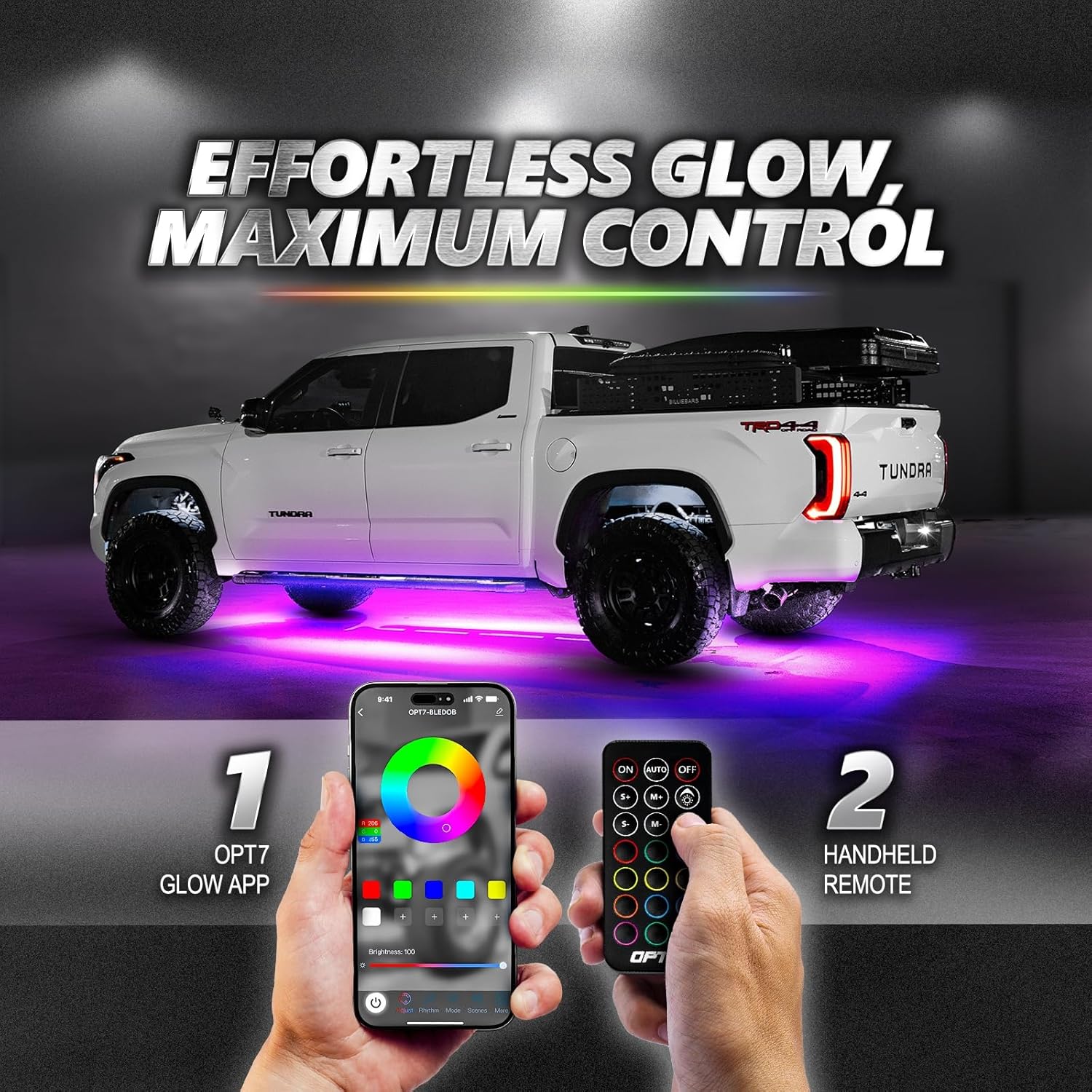 Thumbnail 2 de OPT7 Aura Pro Underglow LED Lights Kit for Truck with App & Remote Control