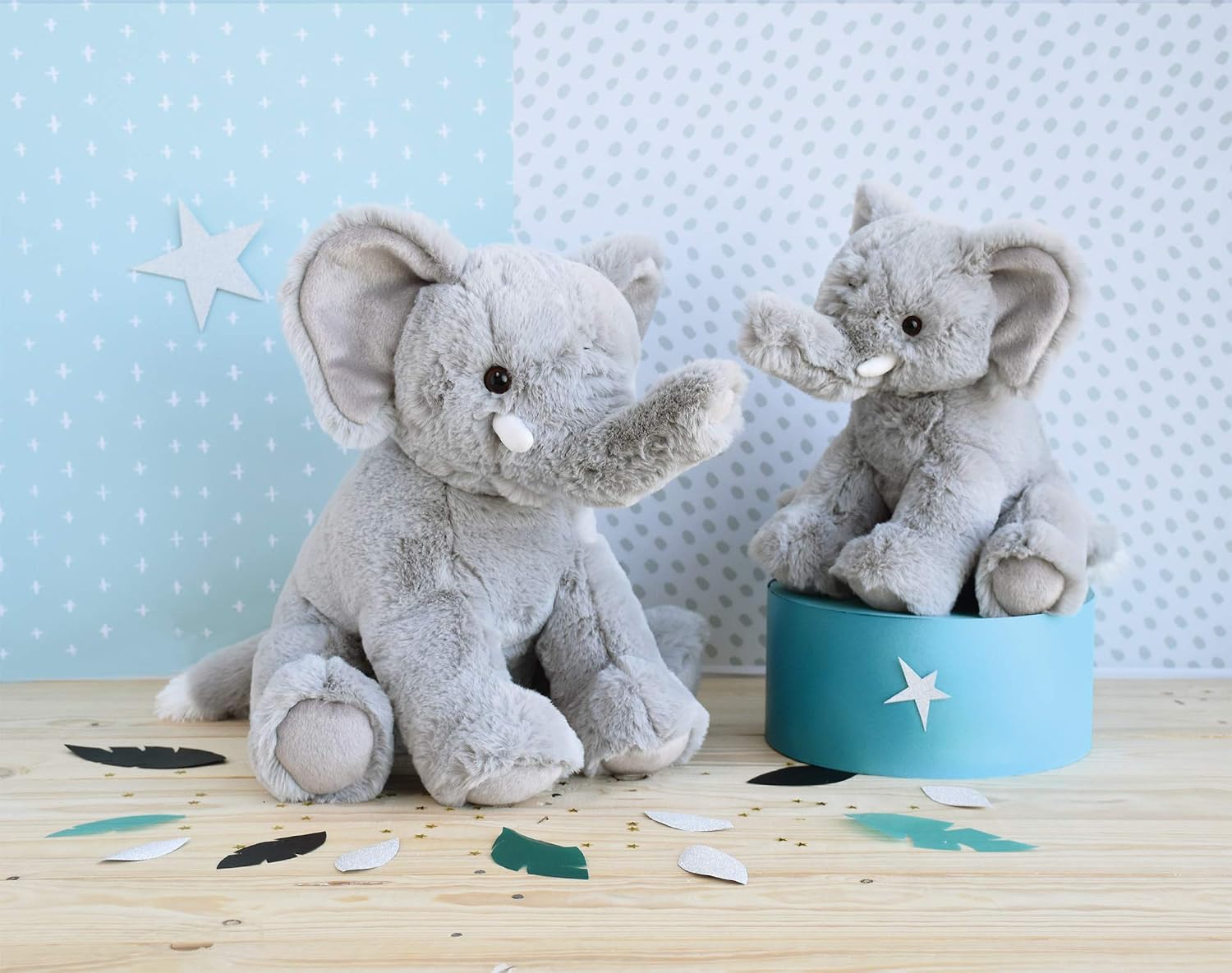 Detalle de Histoire d'ours HO2901 Elephant'dou – grå mjukiselefant, 25 cm