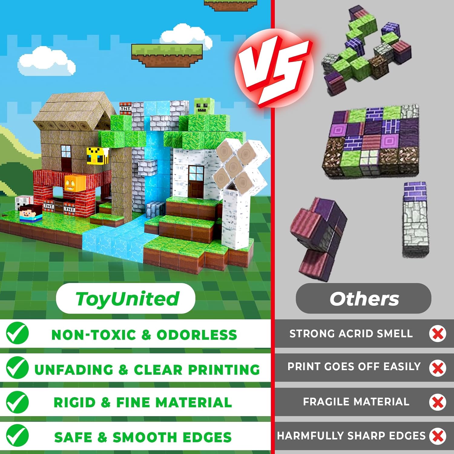 Detalle 2 de ToyUnited Magnetic Blocks 100PCS