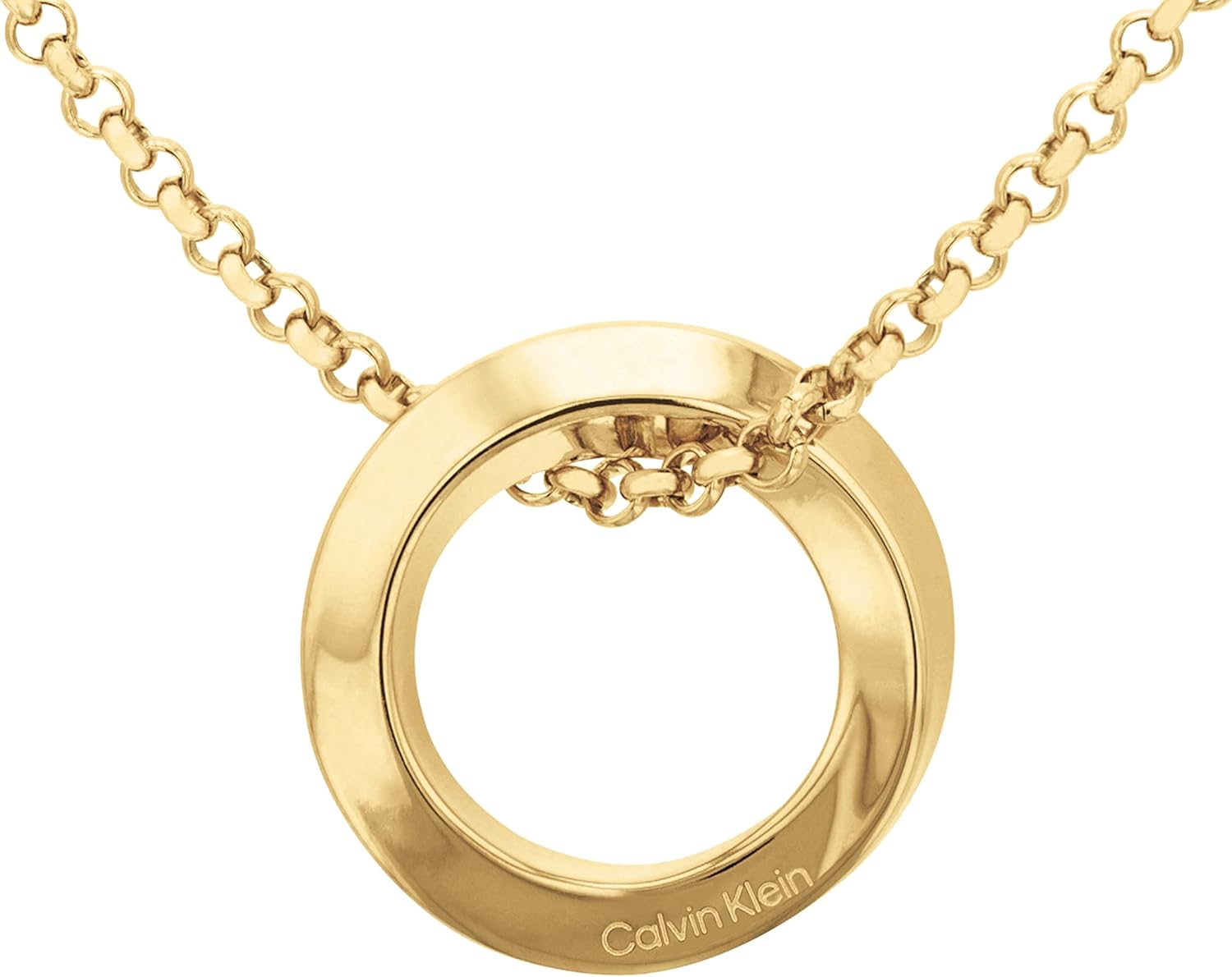 Thumbnail 1 de Calvin Klein Collana a catena da donna Collection TWISTED RING con charm in acciaio inox