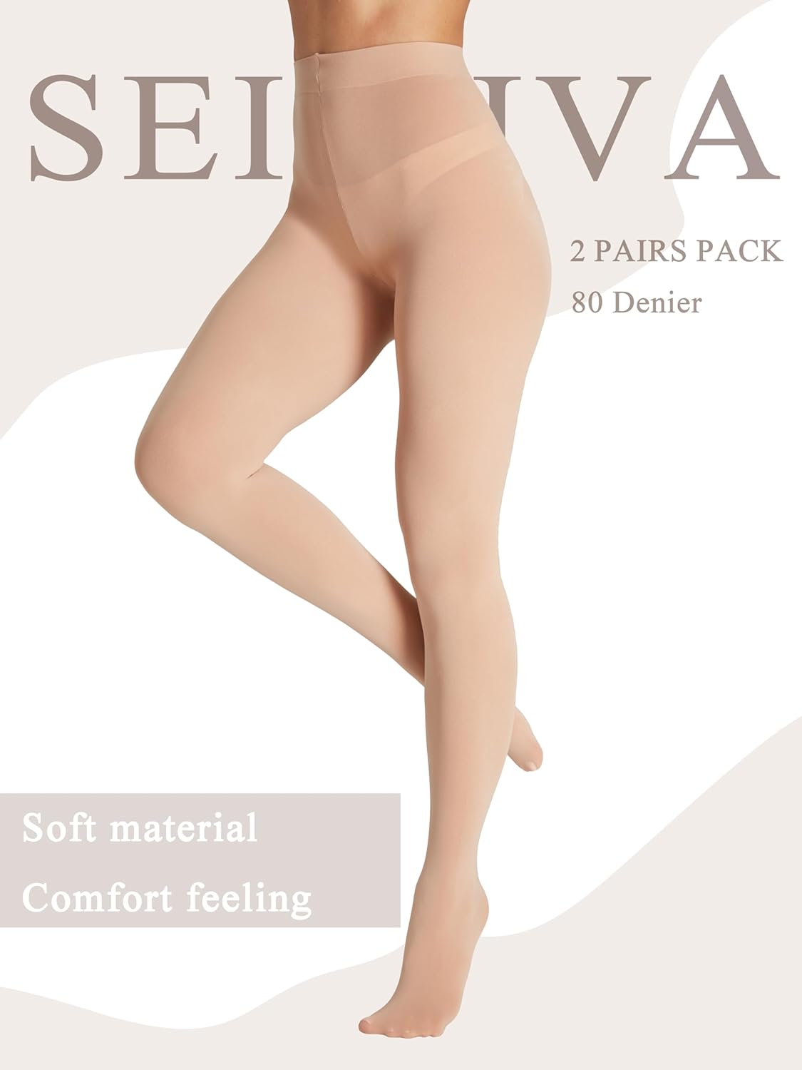 Thumbnail 1 de Seidiva Collant donna colorati 80 denari opachi a vita alta (S–3XL)